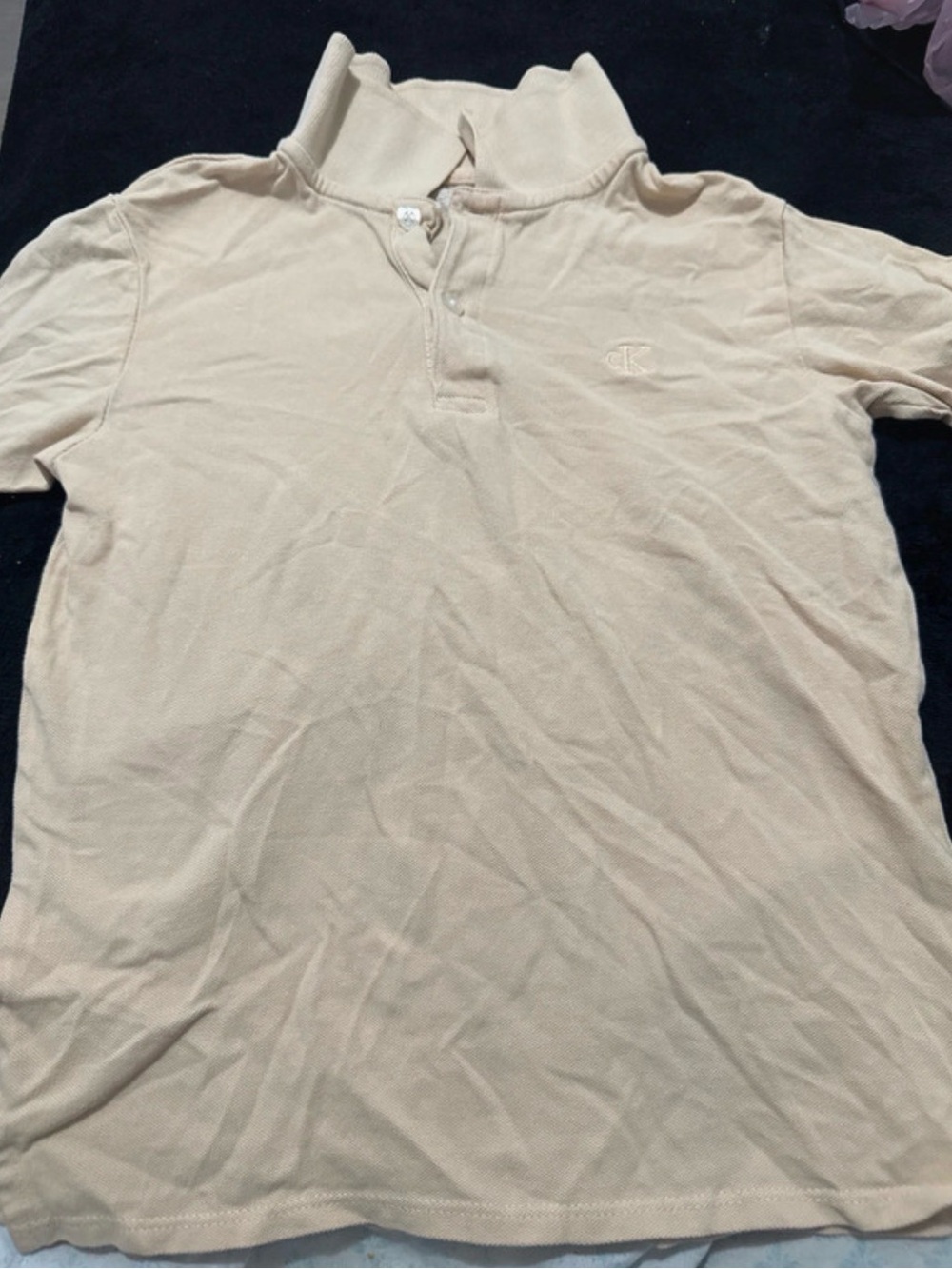 Calvin Klein Jeans Kid’s Light Beige Polo Shirt